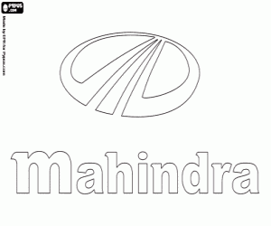 раскраска Эмблема марки Mahindra