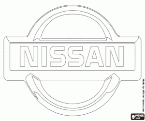 раскраска Эмблема марки Nissan