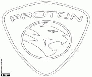 раскраска Эмблема марки Proton
