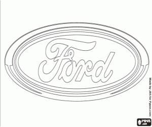 раскраска Эмблема марки Форд, Ford