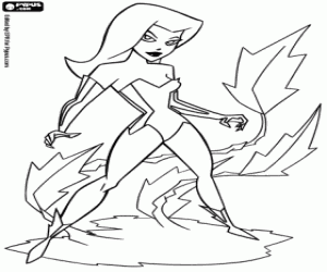 раскраска Ядовитый плющ, врагом Бэтмена