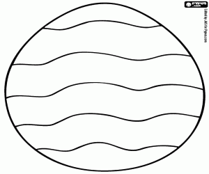 раскраска Яйцо пасхальное с волнистыми линиями