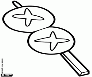 раскраска Яки шитаке, японские грибы