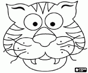 раскраска тигр ма́ска