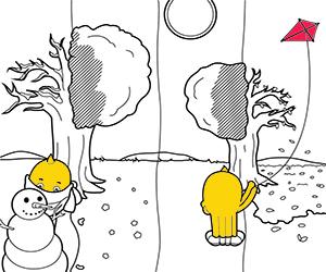 раскраски Времена года и празднования