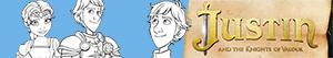 раскраски Джастин и рыцари доблести